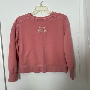 Cat & Jack girls peach cropped Sweatshirt.
XL